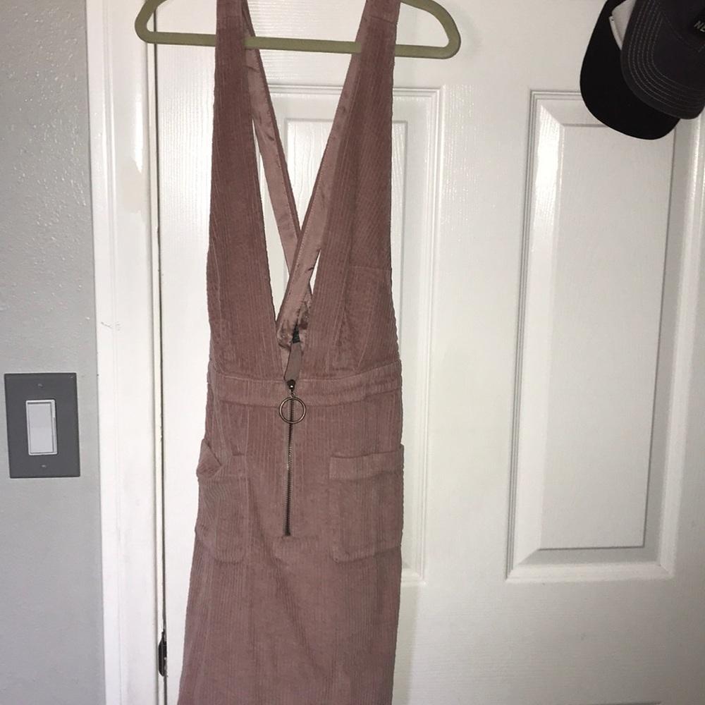 Pink overall dress